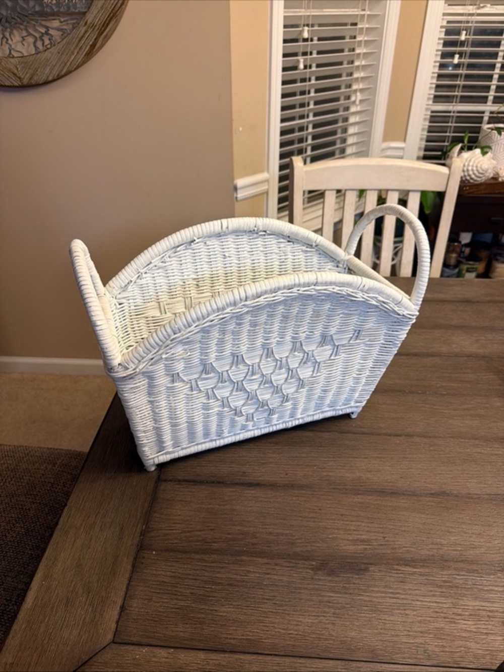 Magazine Holder Wicker Rattan Weave Storage Basket